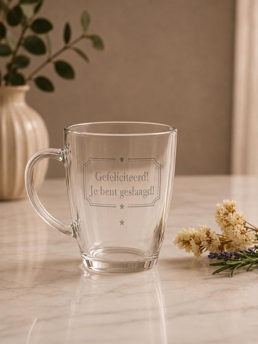 Gepersonaliseerd theeglas - Graveerjeglazen
